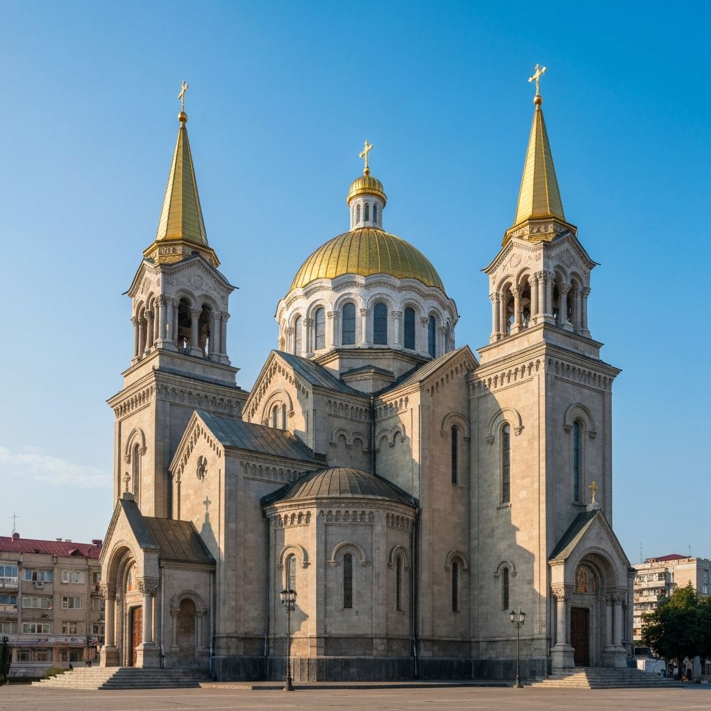 كاتدرائية باتومي - معلم ديني في باتومي جورجيا - كنيسة أرثوذكسية جميلة بعمارة تقليدية وأيقونات تاريخية.