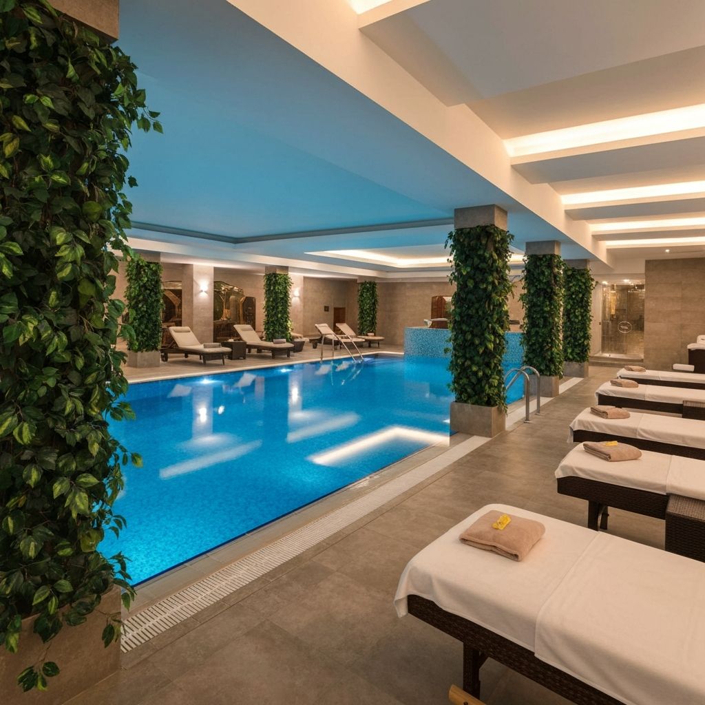 فندق كراون بلازا - 5 نجوم في باتومي جورجيا - فندق فخم مع مسبح داخلي وسبا وجيم. خدمة استقبال على مدار السا