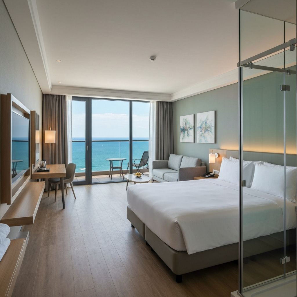 فندق هيلتون باتومي - 5 نجوم في باتومي جورجيا - فندق عالمي مع غرف فسيحة ومرافق عصرية. موقع مثالي في قلب المد