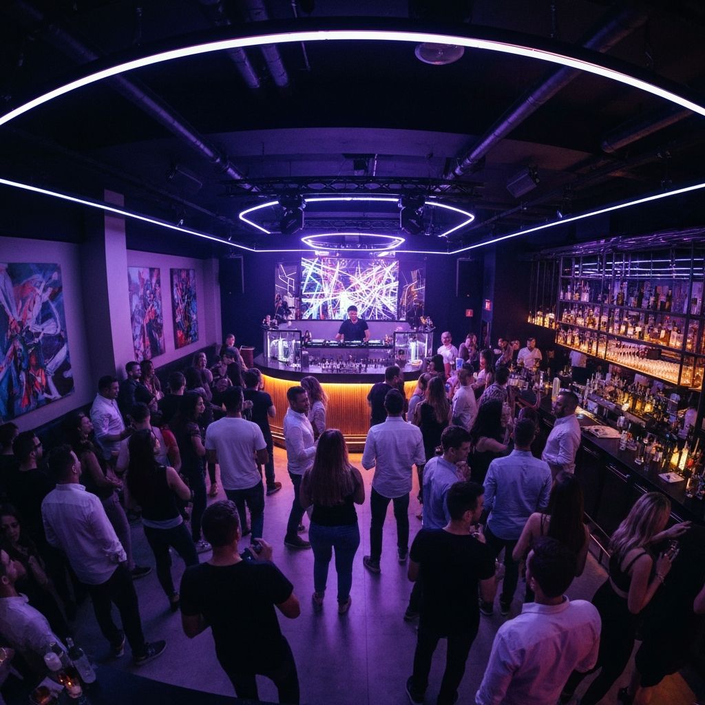 لاونج بار - بار لاونج في باتومي جورجيا - بار لاونج عصري مع ديجي وموسيقى إلكترونية. مثالي للسهر حتى ال