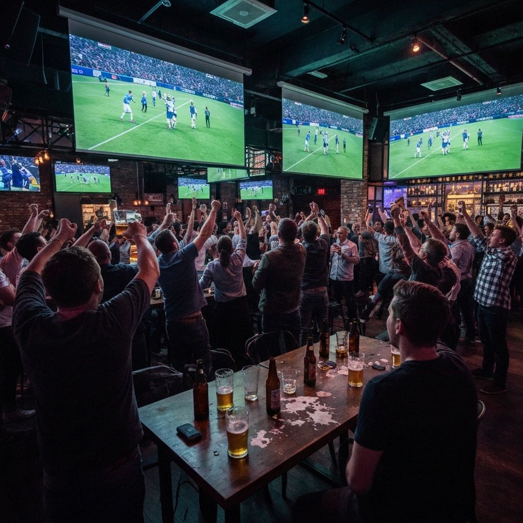 سبورتس بار - بار رياضي في باتومي جورجيا - بار رياضي مع شاشات عملاقة لمشاهدة المباريات. أجواء حماسية لل