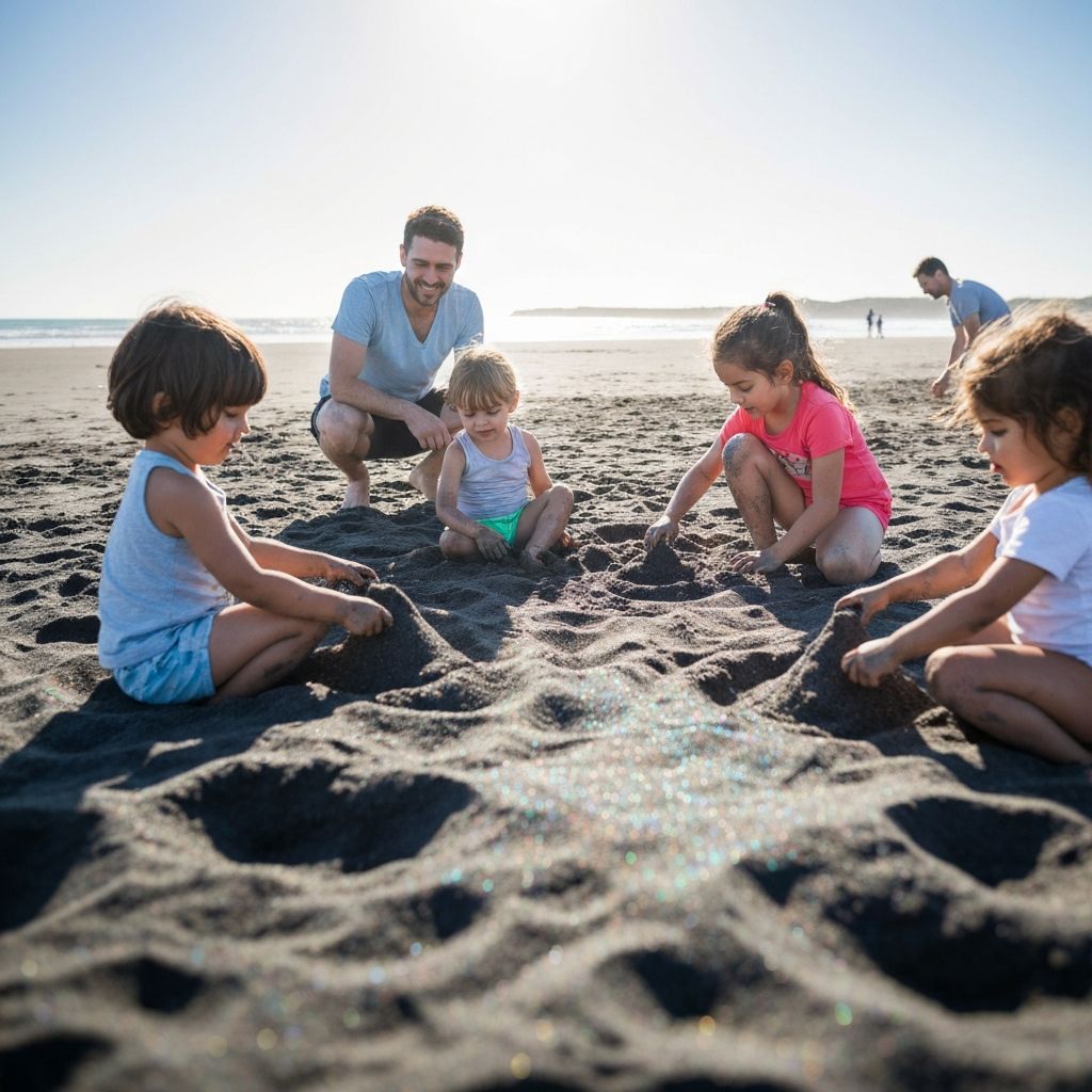 شاطئ أوريكي - شاطئ رملي في باتومي جورجيا - شاطئ رملي نادر في المنطقة بدلاً من الحصى. مثالي للأطفال.